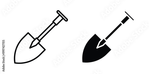 Shovel icon - vector illustration eps10