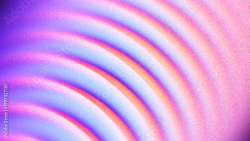Dreamlike grainy gradient background with soft waves in pink blue tones created from thousands of individual dots. Smooth curved lines with luminous dreamy pastel colors for creative design projects
