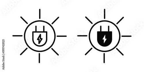 Solar energy icon - vector illustration eps10
