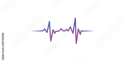 A green ECG heartbeat line forming a heart symbol representing health care and life