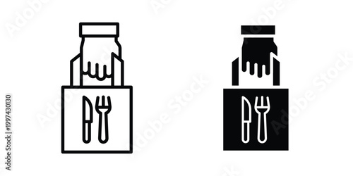 Take away food icon - vector illustration eps10