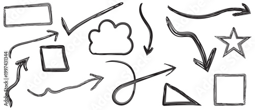 hand drawn vector illustration of a hand drawn alphabet