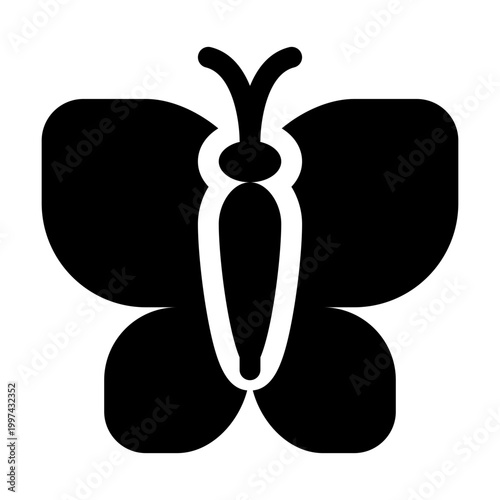 Butterfly Solid Icon, Insect Wings, Nature Lepidoptera, Symbol