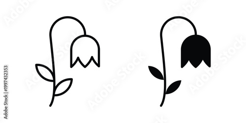 Bild auf Leinwand Wilted flower icon - vector illustration eps10