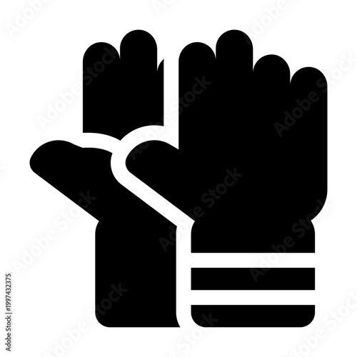 Garden Gloves Solid Icon, Protection Hands, Work Farming, Glove