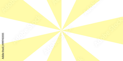 Sunbeam sunrise burst illustration with spiral sunray and striped pattern. Vintage beam sunburst texture and Classic vintage sun rays pattern. Yellow sunburst twist pattern background.