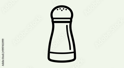 Classic Salt Shaker Illustration, Kitchen Seasoning Container Design