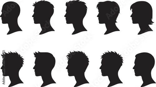 Black butterfly silhouettes flying in group, minimalist insect vector icons, elegant butterfly swarm collection isolated on white background