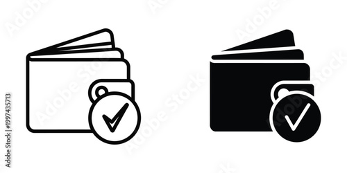 Secure wallet with verified and unauthorized access indicators