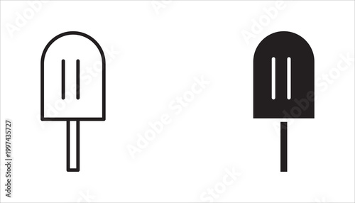 Popsicle icon vector set. Ice cream icons. Popsicle collection.