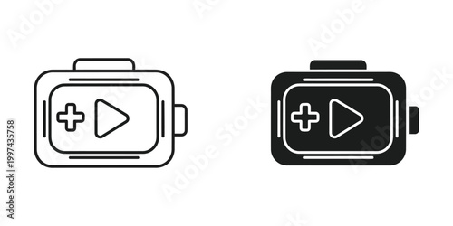 Comparison of battery icons with and without power indicators