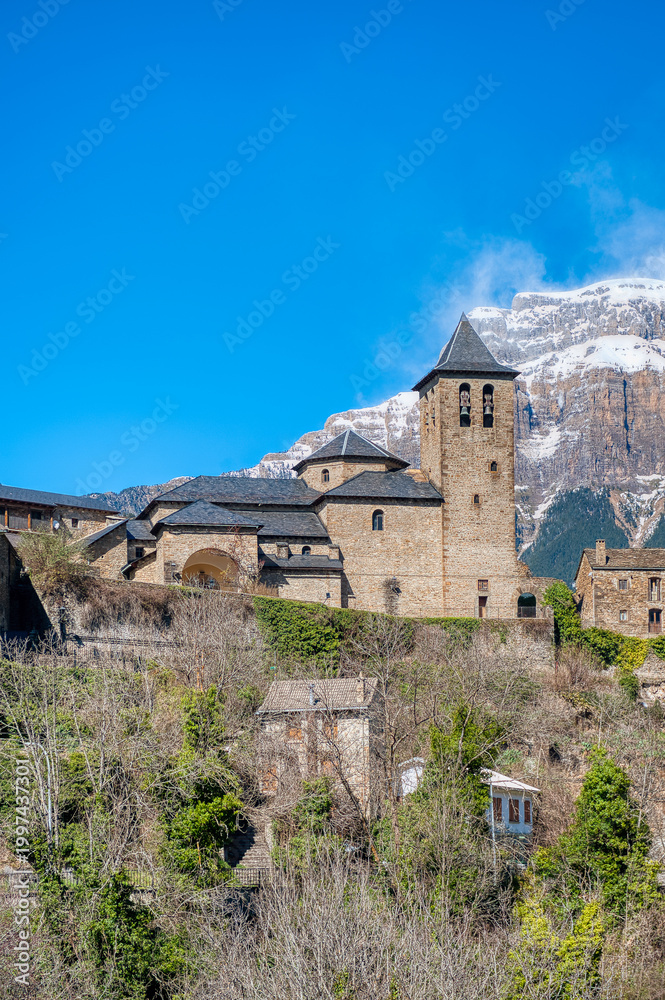 Fototapeta premium Torla-Ordesa is a Spanish town and municipality in Sobrarbe, province of Huesca, Aragon.