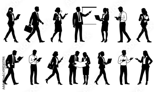 business people silhouettes