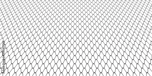 Wire mesh fence isolated on white background