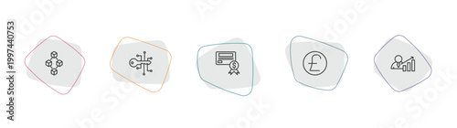 cryptocurrency outline icon set. linear vector for ui, web and mobile. thin line blokchain block, crypto key, bonds icons.