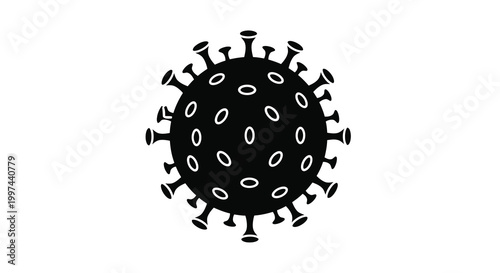 coronavirus silhouette on white background high quality professional