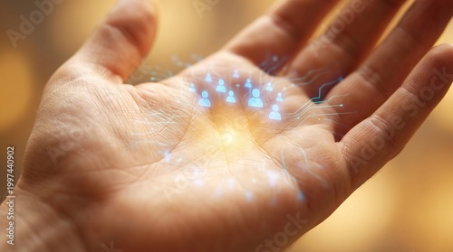 Close-up of hand holding clear dental aligner with blue light reflection for teeth whitening