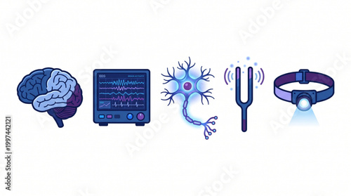 Comprehensive visual exploration of brain function, neuroscience, and advanced therapeutic methods, illustrating neural activity, brainwave monitoring, and mind-enhancing technologies for well-being