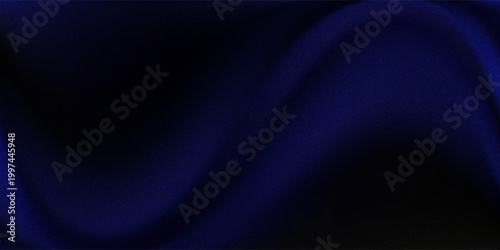 Black dark gray blue abstract elegant background. Drapery. Curtain. Fabric material. Soft folds. Wave stripe line. Gradient. Empty space. Design. Template.