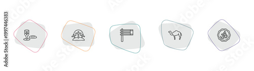 religion outline icon set. linear vector for ui, web and mobile. thin line communion, calvary, gragger icons.