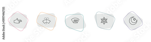 shapes outline icon set. linear vector for ui, web and mobile. thin line finger gun, windshield washer, windshield defrost icons.