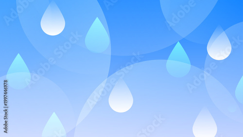  青 グラデーション 雨 水滴 パターン 抽象 背景 イラスト