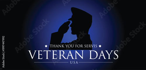 USA Veterans Day greeting cards set with United States national flag. Honoring all who served. United States national holiday vector illustration.