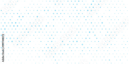 Healthcare medical background. Light blue cross pattern. Math plus symbol wallpaper. Tech backdrop for presentation, banner, booklet, brochure, leaflet. Vector hospital pattern template