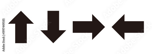 シンプルな矢印セット　アイコン　ベクター