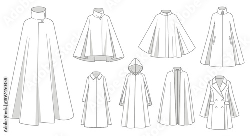 Obraz na plátně Variety of cape designs and styles.