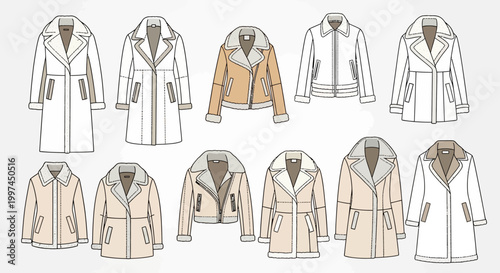 Variety of coats on display.