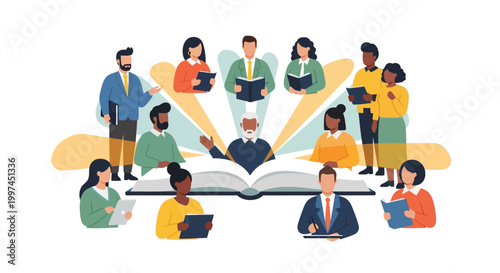 Diverse Group Learning & Mentorship: People Collaborating, Sharing Knowledge, and Education from an Open Book