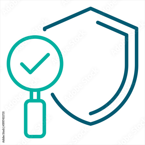 Verification Single Icon Line Color