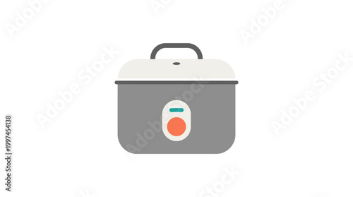 Lunch box with handle closed.