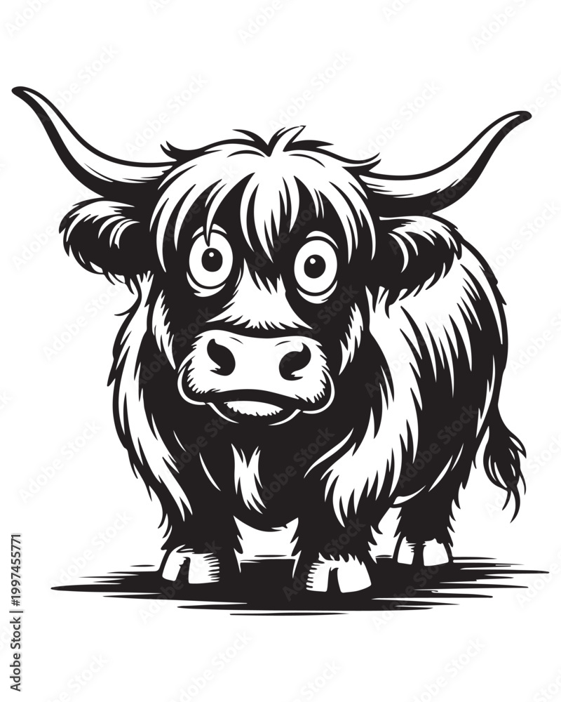 Obraz premium cute cow graphic art