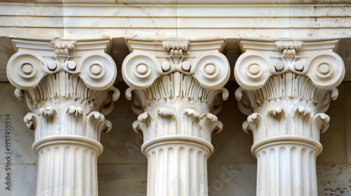 Classical architecture elements with decorative columns.
