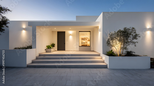 Minimalist residential architecture with modern style and natural light.