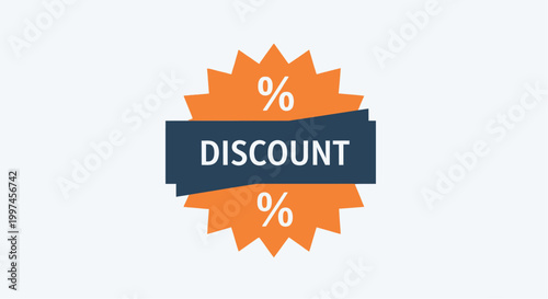 Discount label with percentage off.