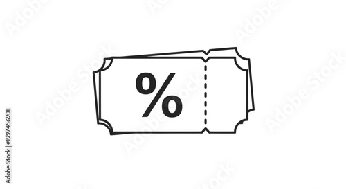 Discount Percent Off Coupon Voucher.