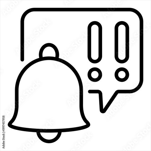 Alert Single Icon Line Black