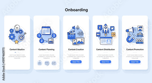 Onboarding Process: Content Ideation, Planning, Creation, Distribution, Promotion