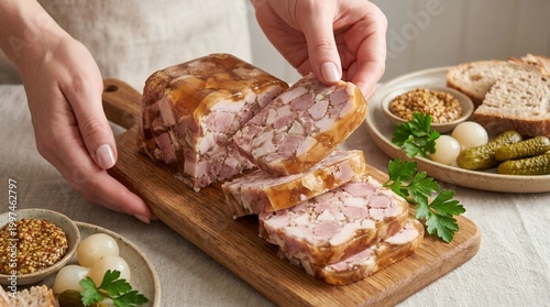 Brawn Slices – Traditional British Pressed Pork in Aspic