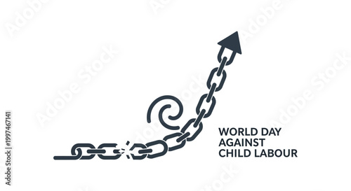 World Day Against Child Labour Chain.