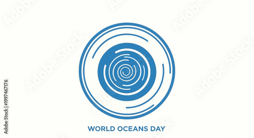 World Oceans Day Logo Design.