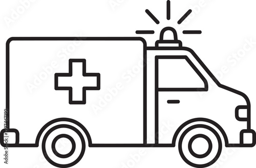 Electric food truck with a modern design and service window Vector