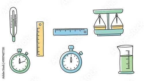 Essential Measurement Instruments: A collection of precise measurement tools. Capturing the essence of scientific precision and meticulous data analysis.