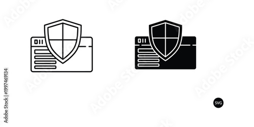 Secure file folders with shield icons representing data protection and encryption