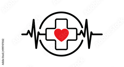 Medical Health Care Symbol Logo Design.