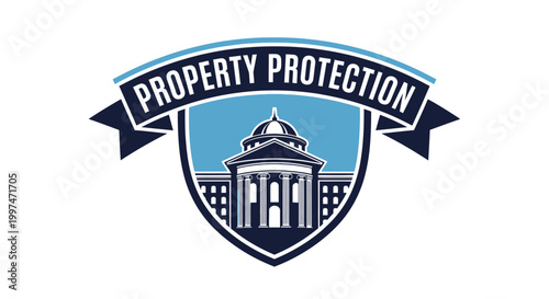 Property Protection Logo Design Element.