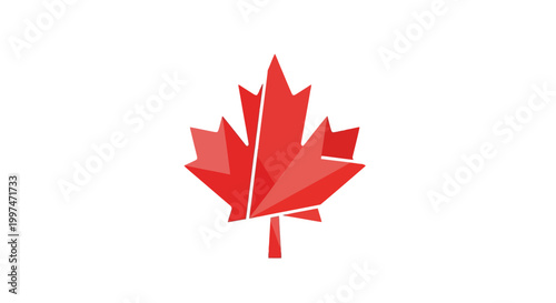 Red Maple Leaf Icon Symbol Canada.